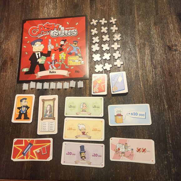 Cash n Guns 2nd Edition Fun Party Board Game Repos Productions Complete 2014 - Picture 2 of 6